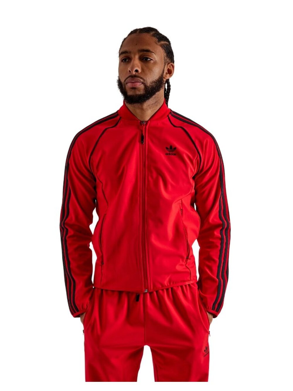 Adidas Men's Superstar Bonded Track Jacket Full Zip Red Size XL NEW WITH TAGS!